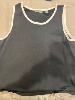 Kate Hill Black Tank with White Trim